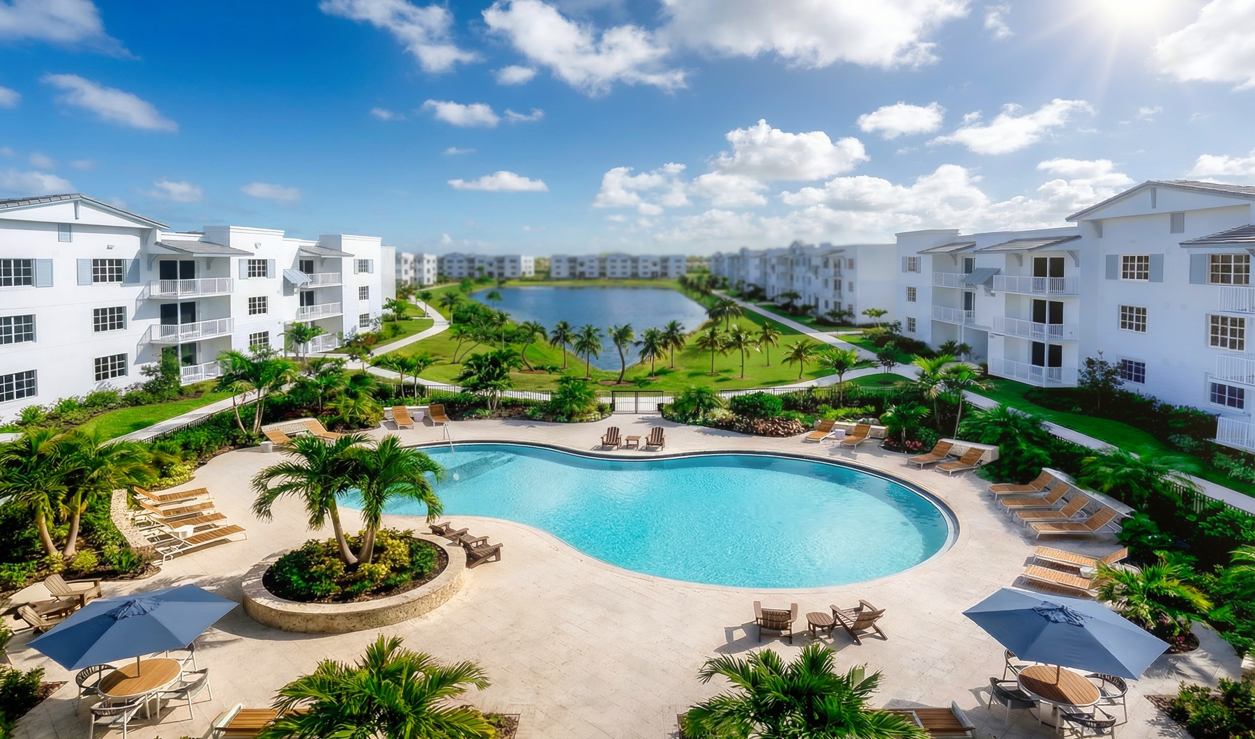 an apartment complex under construction